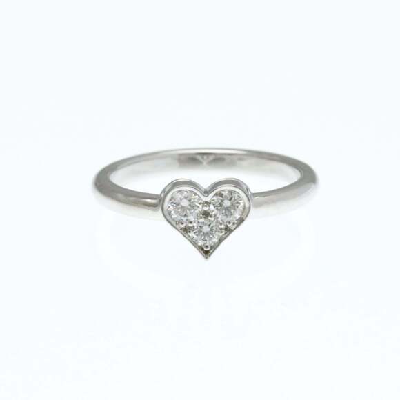 Tiffany & Co. Jewelry - TIFFANY Authentic Silver Diamond Heart Ring